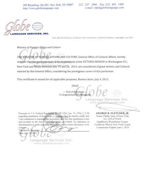 Translation Cancilleria