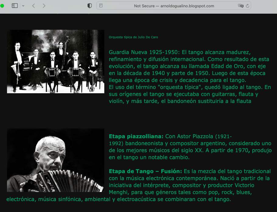 Etapas Del Tango