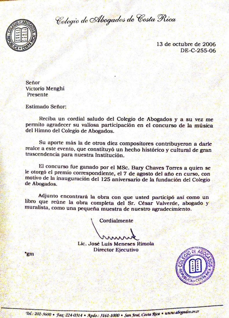 Abogados Costa Rica · 13 De Octubre De 2006