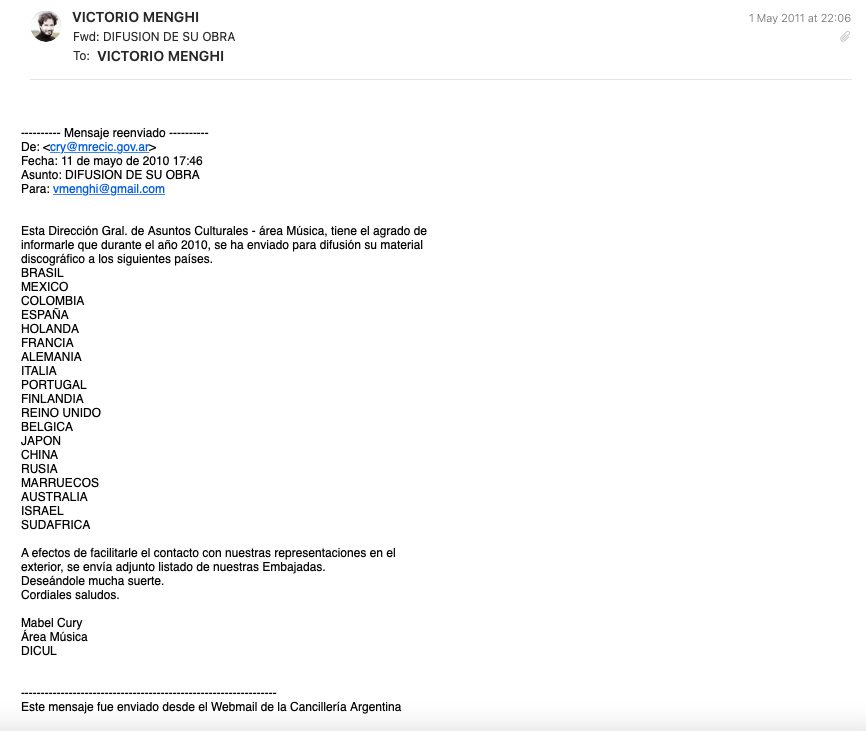 Mail Cancilleria · Difusion Cancillera