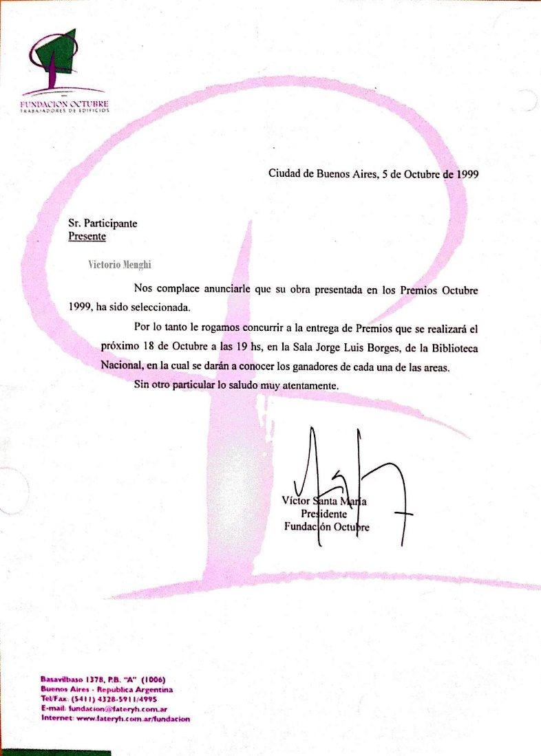 Premio Octubre · Seleccion