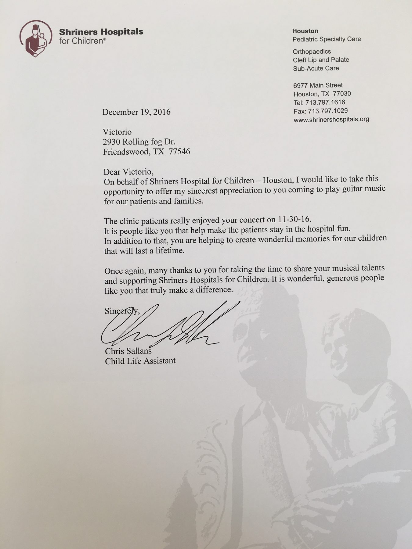 Shiners · Shiners Letter