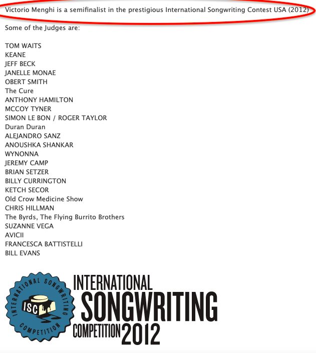 Songwriting Competition · Song Writing Competition 2012