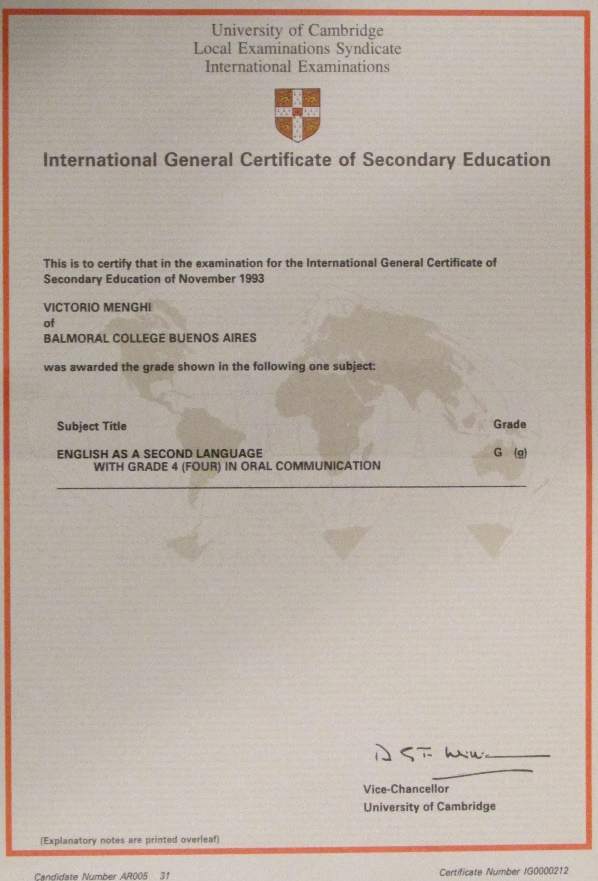 International General Certificate Of Secondary Education