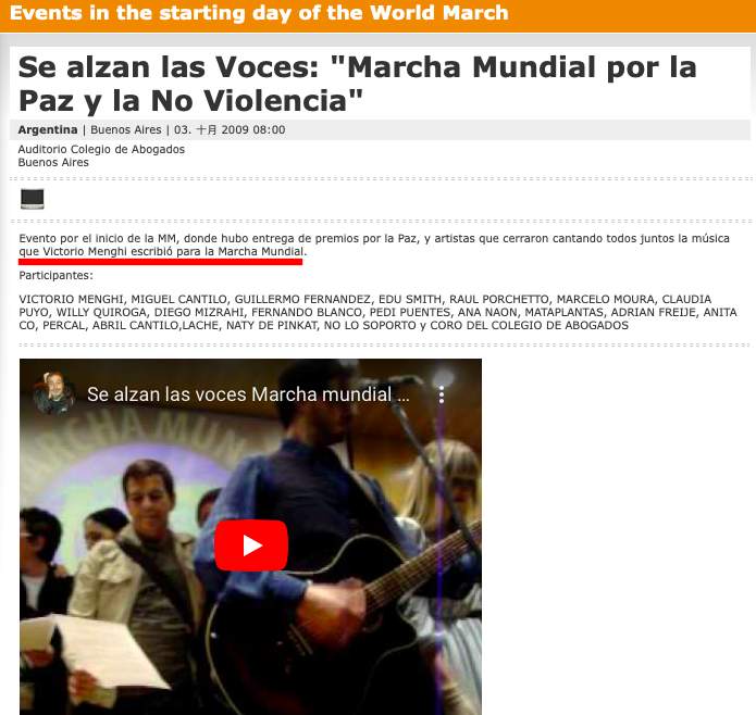 Inicio De La Marcha Mundia