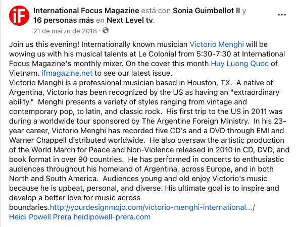 International Focus Magazine Estau Con Sonia Guimbellot Il Y